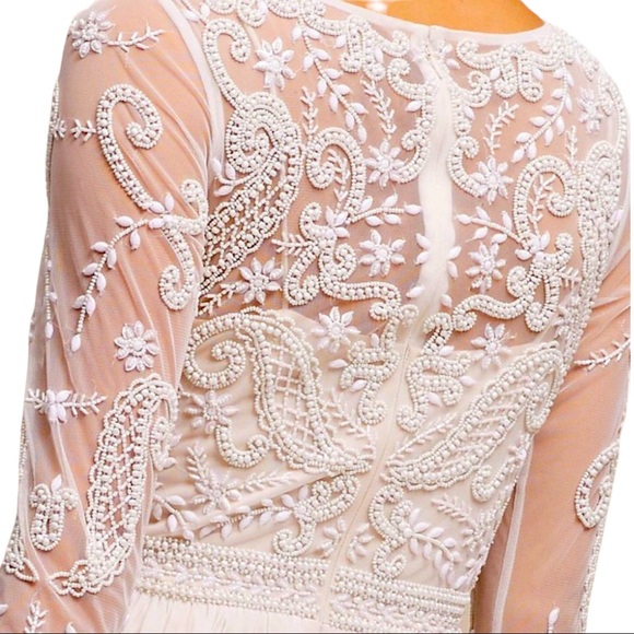 BHLDN Sinclair 6 Champagne Beaded Bodice Wedding Gown - Picture 6 of 16